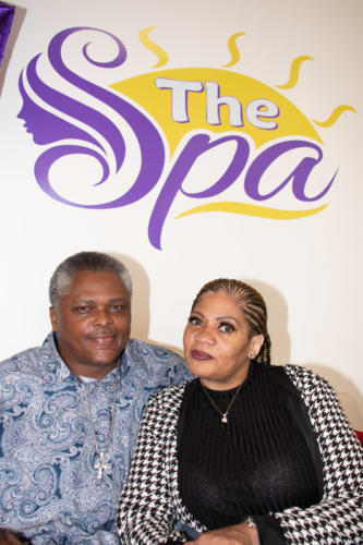The owner of The Spa by Definitely You and her husband.