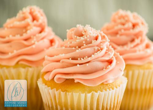 Vanilla Cupcakes with Pink Buttercream Icing